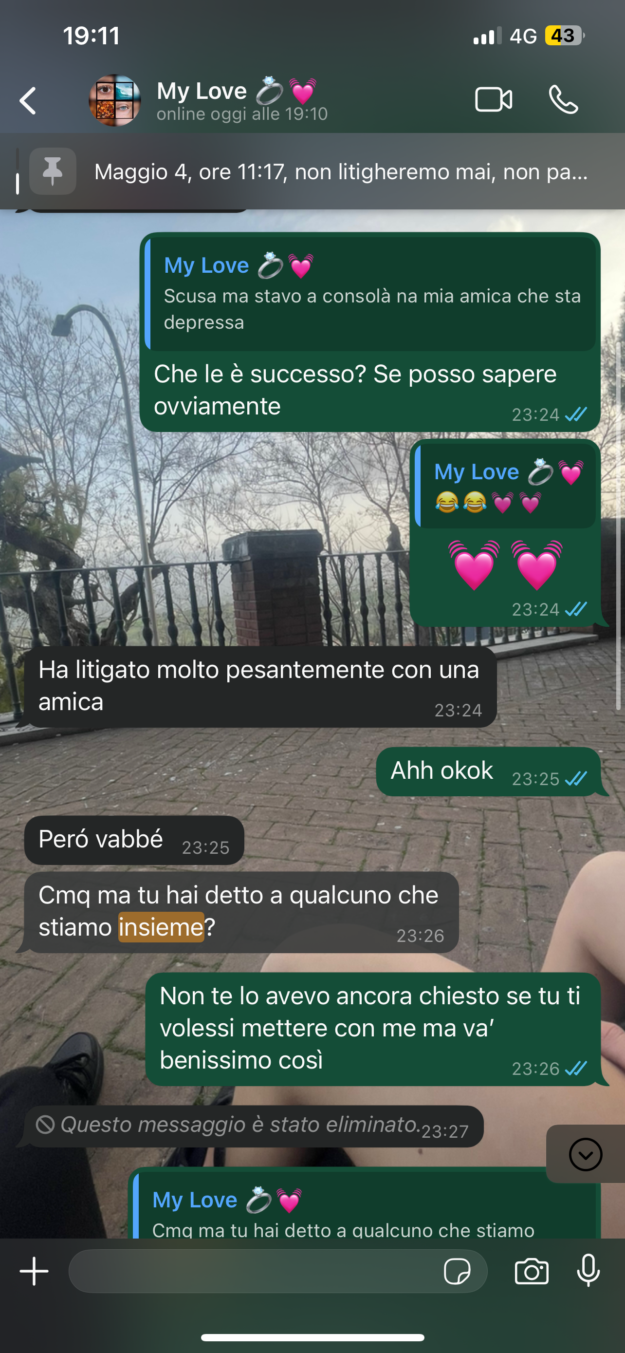 Il giorno che ci siamo messi insieme